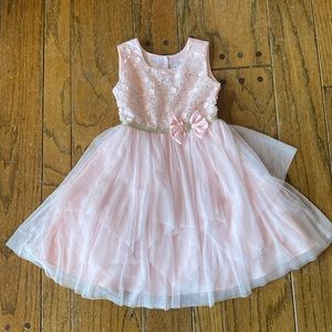 Little Girls Jona Michelle Pink Lace Dress 6